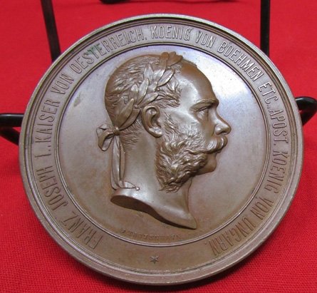  Austria 1873, Bronze Art World Exhibition Medal, 70 mm — image 2