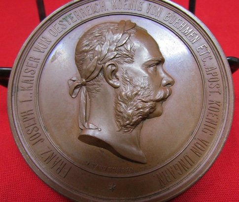  Austria 1873, Bronze Art World Exhibition Medal, 70 mm — image 3