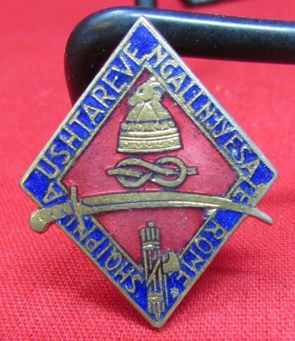  Italo-Hungarian WWII Era Patriotic Badge, Lorioli Milano — image 2