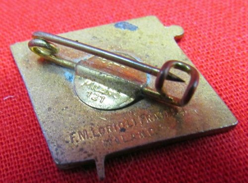  Italo-Hungarian WWII Era Patriotic Badge, Lorioli Milano — image 4