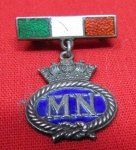 Italian, WWII Era Enameled Badge, Mare Nostrum, JF Silver