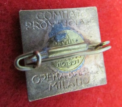  Italian WWII Fascist Party Youth Badge, ONB, Pinback — image 2