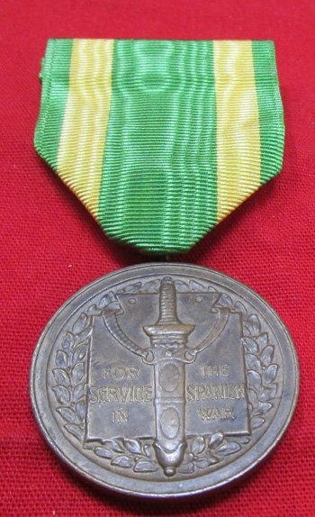  US Spanish War Service Medal, Numbered Edge 13351 — image 2