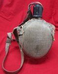 Japanese WWII Navy Landing Force Enlisted Canteen and Strap