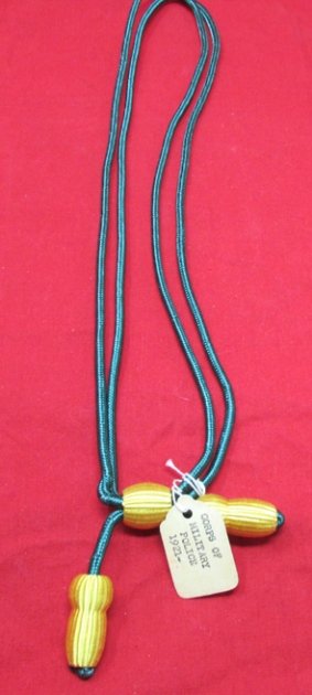  US Pre WWII Corps of Military Police Hat Cords, Green & Yellow — image 2