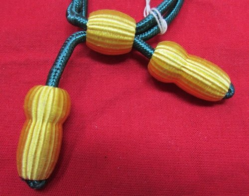  US Pre WWII Corps of Military Police Hat Cords, Green & Yellow — image 3