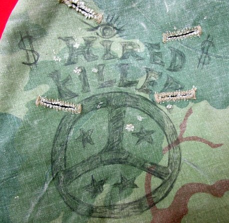 US Grenada Invasion Era, Mitchell Pattern Helmet Cover, 'Hired Killers' — image 7