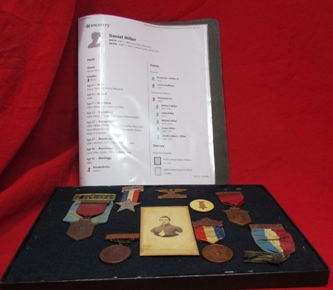  US Civil War Identified Grouping, Company C, 106th OVI, 9 Pieces & Research — image 2