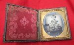 US Civil War 1/6 Plate Ambrotype, Tinted, Full Case