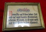 German Post WWII, Hand Painted Sports Car Sign