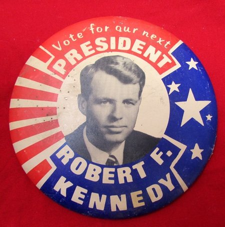  US, Vietnam War Era, 1968 Robert F. Kennedy, Large Campaign Button. — image 2