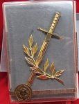 East German, Cold War, Cased Miniature Dagger & Document, Volksarmee …