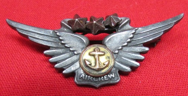  US WWII-Vietnam Era, Navy Combat Aircrew Wings Amico, Sterling — image 2