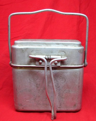  French WWII Aluminum Messkit, 1938, French POW Trench Art — image 2