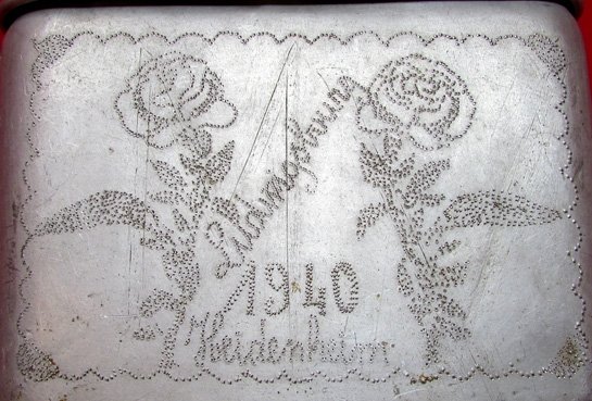  French WWII Aluminum Messkit, 1938, French POW Trench Art — image 3