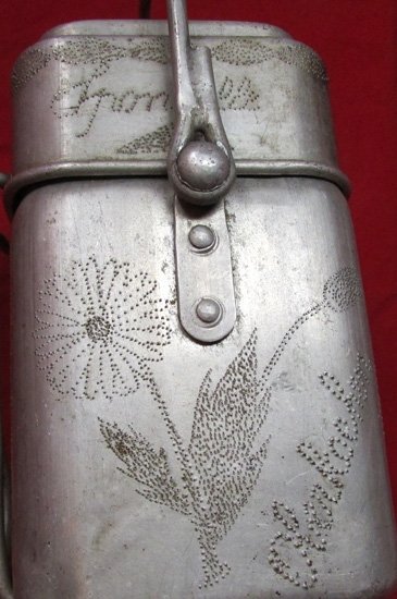  French WWII Aluminum Messkit, 1938, French POW Trench Art — image 4