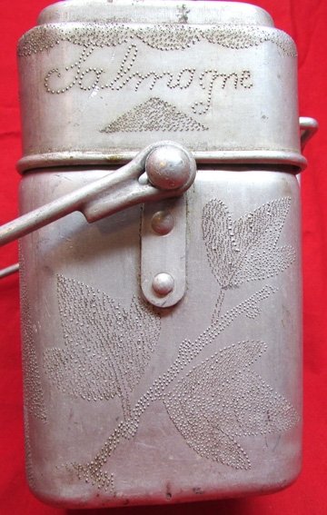  French WWII Aluminum Messkit, 1938, French POW Trench Art — image 7