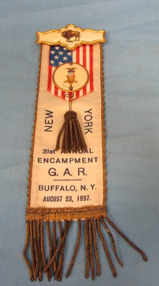  US Civil War GAR NY Encampment Ribbon, 1897 — image 2