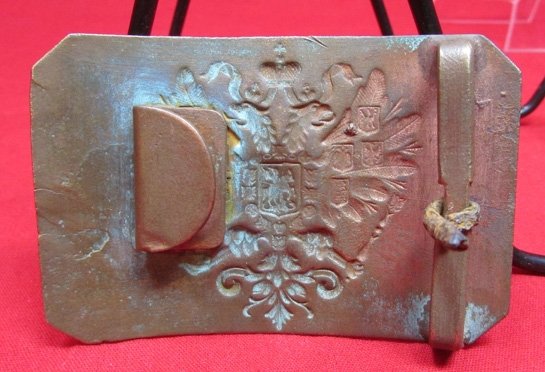  Russian, WWI Enlisted Brass Buckle, Field Recovered — image 3