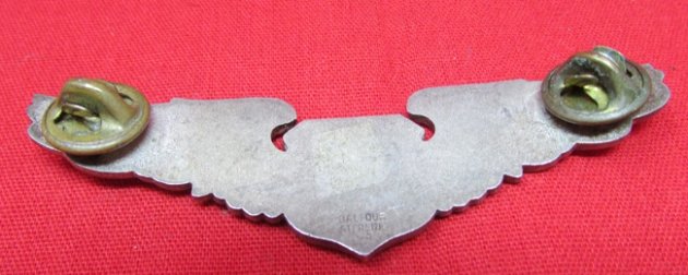  US Cold War  Era, USAF Navigator Wings, Balfour Mfg, Sterling , Clutchback — image 4