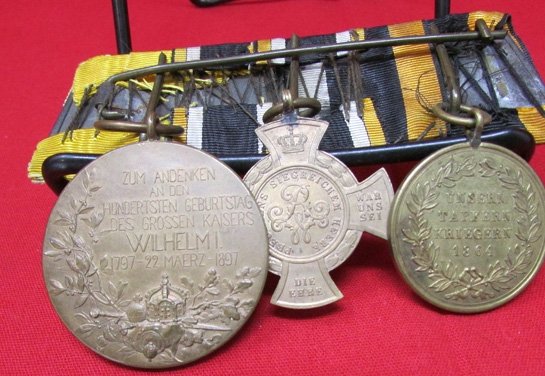  German, Prussian 1864 & 1866 Three Place Medal Bar — image 5