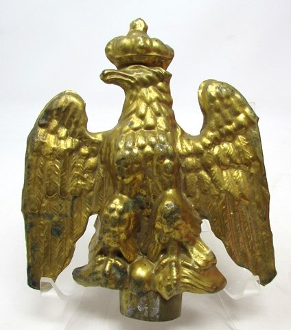  French, 2nd Empire Brass Eagle Flagpole Top — image 2