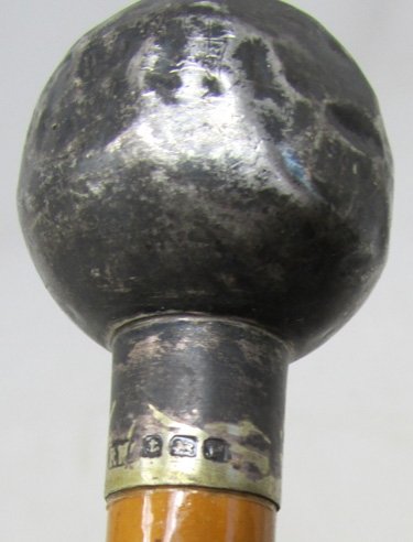  Canada, WWI-WWII 48th Highlanders Swagger Stick, Birminham Silver — image 4
