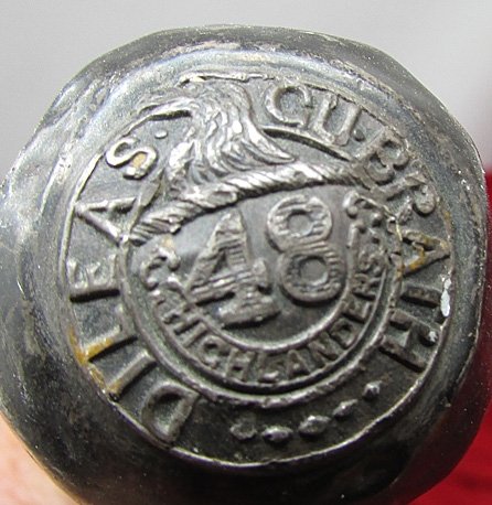  Canada, WWI-WWII 48th Highlanders Swagger Stick, Birminham Silver — image 5