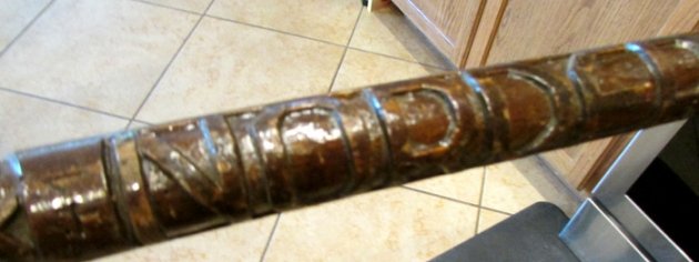  German WWII Russian Front, Carved Walking Stick, Wolchowstok — image 10