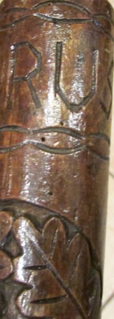  German WWII Russian Front, Carved Walking Stick, Wolchowstok — image 12