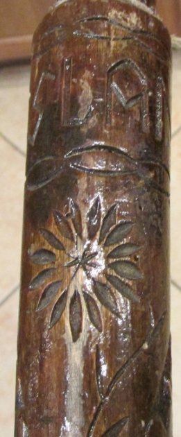  German WWII Russian Front, Carved Walking Stick, Wolchowstok — image 13