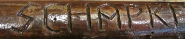  German WWII Russian Front, Carved Walking Stick, Wolchowstok — image 16