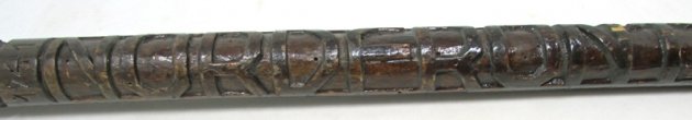  German WWII Russian Front, Carved Walking Stick, Wolchowstok — image 4