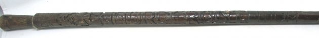  German WWII Russian Front, Carved Walking Stick, Wolchowstok — image 6