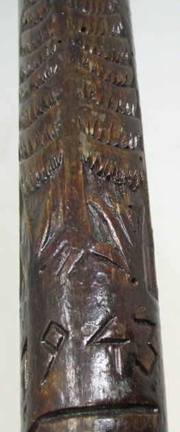  German WWII Russian Front, Carved Walking Stick, Wolchowstok — image 7