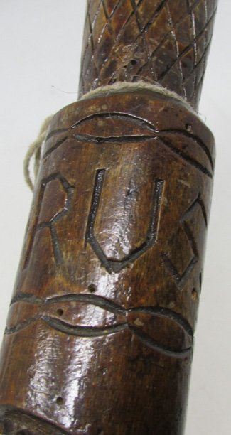  German WWII Russian Front, Carved Walking Stick, Wolchowstok — image 8