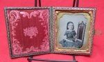 US Civil War Era Cased 6th Plate Tintype, Young Girl …