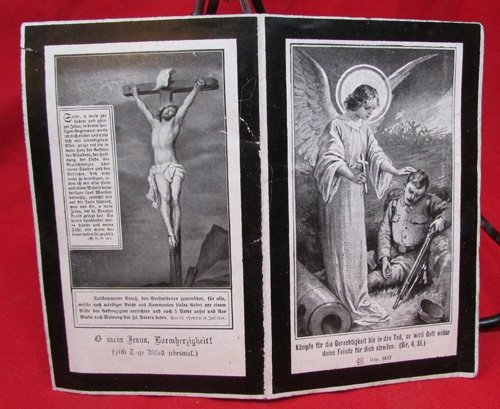  Austrian WWI Mass Card, Italian Front, Cannoneer 1917 — image 4