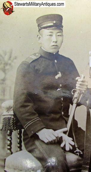 Japanese Meiji Era Russo-Japanese War Photo, Soldier & Bayonet — image 3