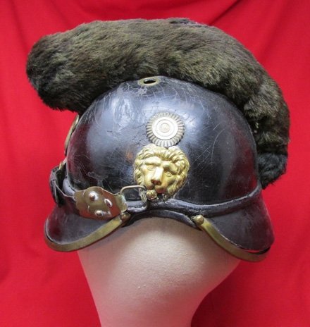  German Imperial Era, Bavarian M1868 Enlisted Raupenhelm — image 4