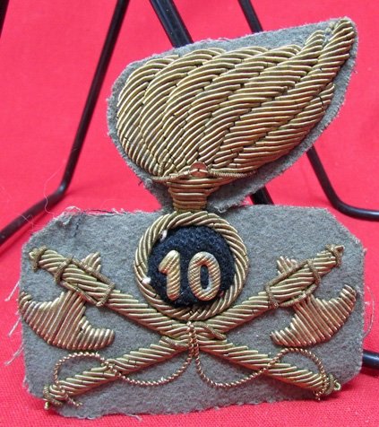  Italian WWII Pioneer Officers Hat Insignia — image 3