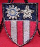 US WWII CBI SSI, China-Burma-India, Theater Made Wire Embroidery