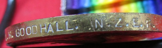  British WWI Victory Medal, New Zealand Soldier Goodhall, Wounded 1917 — image 5