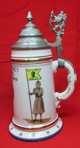  US Cold War, Army WAC Beer Stein, Orleans France, 1955 — image 2