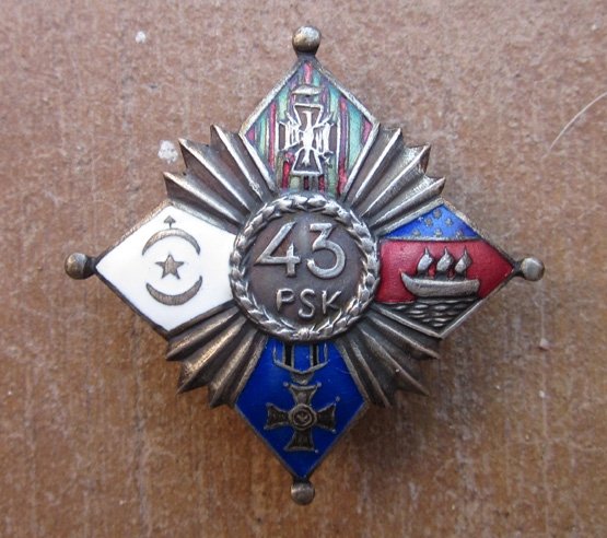  Polish Regimental Badge, 43rd Rifles Boynon Legion, Panasuik Mfg, Collector Copy — image 2