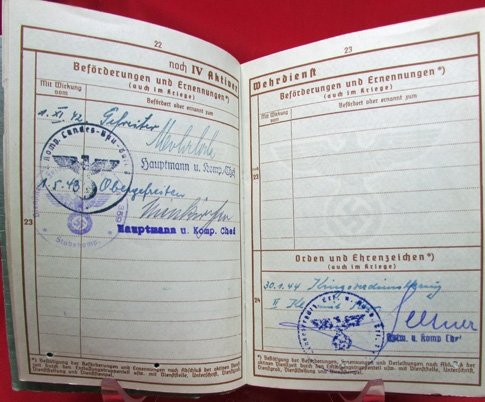  German WWII Army Wehrpass, Russian Front, Greece — image 4