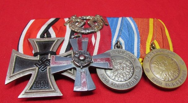  Finnish-German WWII 4 Place Medal Bar — image 2