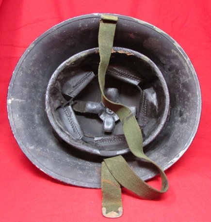  British, Korean War Era, M1944 Turtle Helmet, 1953 — image 4