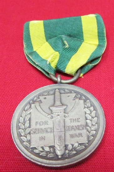 US Spanish War Service Medal, Numbered Edge 20487 — image 2