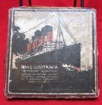 British WWI Lusitania Sinking Table Medal & Box